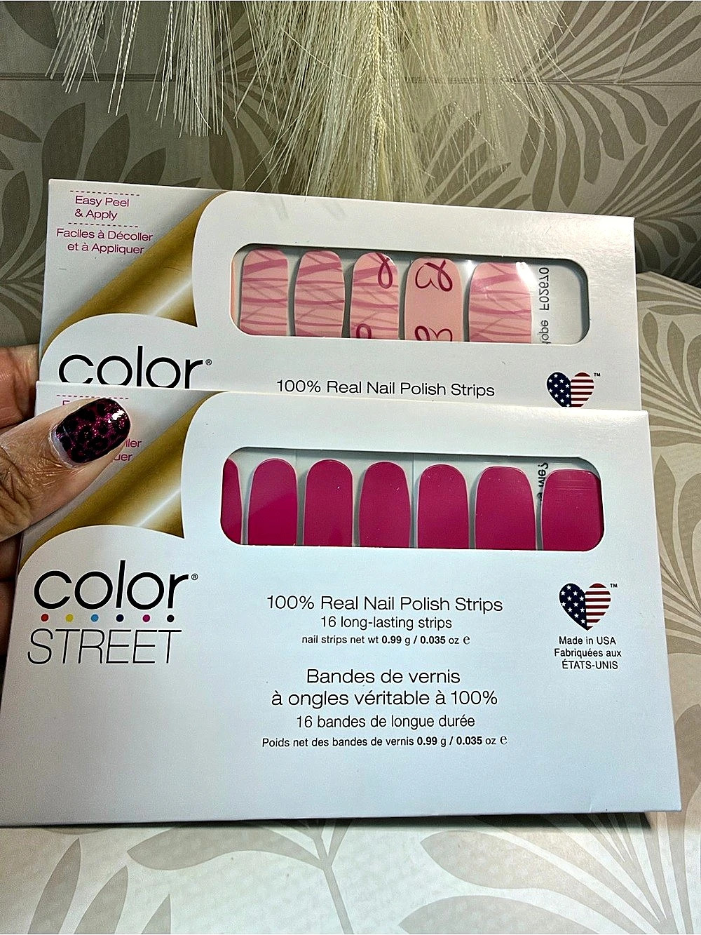 Color Street 100% Real Nail Polish Strips Pink Nail Polish Strips NWT